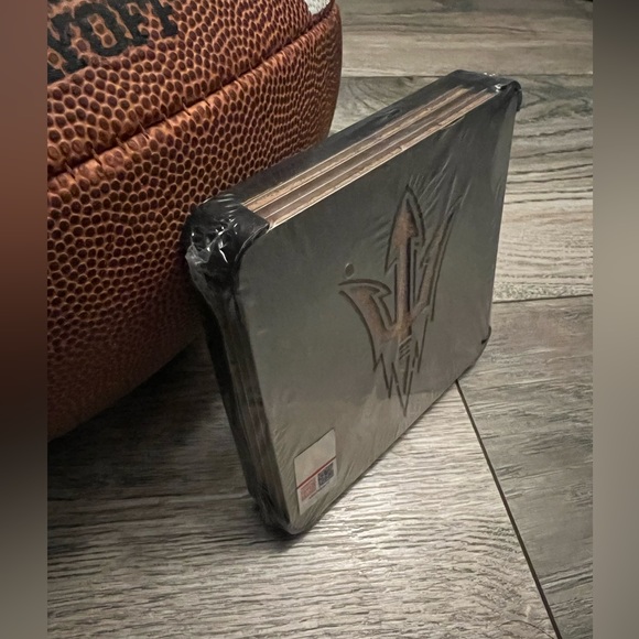 Arizona State University (ASU) 4-pack stainless steel drink coasters - Picture 3 of 3